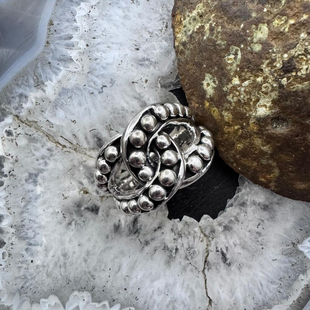 Sterling Silver Intertwined Balls Pattern Fashion… - image 2